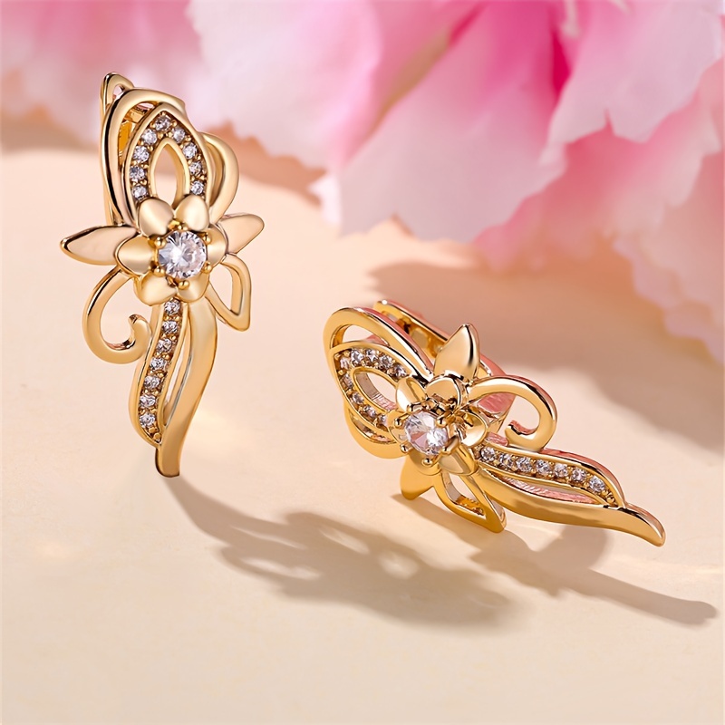 Women's KC Golden Color Synthetic Zirconia Drop Earrings
